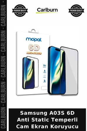 Samsung A03S 6D Anti Static Temperli Cam Ekran Koruyucu Mobil Koruma Telefon Camı