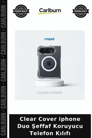 Clear Cover iphone Duo Şeffaf Koruyucu Telefon Kılıfı Ek Koruma Ekipman Mobil Aksesuar
