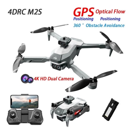 4DRC M2S Drone GPS 4K HD Çift Kamera 3 Batarya Mobil Çekim Aracı Fotoğraf