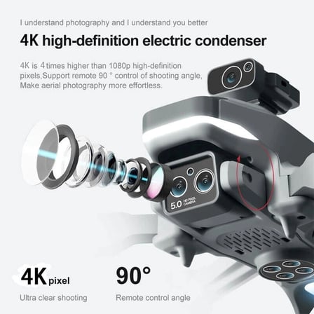 4DRC M2S Drone GPS 4K HD Çift Kamera 3 Batarya Mobil Çekim Aracı Fotoğraf