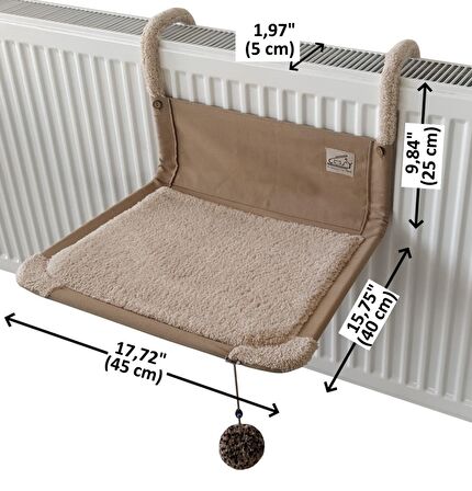 Akat Cosy Comfort Kedi Kalorifer Yatağı (kapuçino) (5 cm İNCE panel radyatörler için)