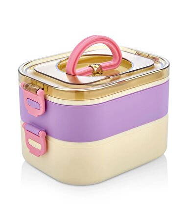 Yeni Nesil Sefer Tası / Lunch Box / Beslenme Kabı / Saklama Kutusu / Paslanmaz Çelik / 1300 ML