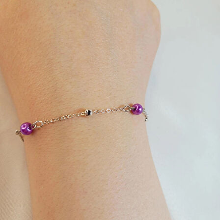 Crystal Atelier İnci Bileklik, İncili Bileklik, Gümüş Kaplama İnci Sıra Bileklik, Barok İnci Bileklik, Kadın İnci Bileklik, Zarif İnci Detay Bileklik, Gümüş Kaplama İnci Modeli Tasarım Bileklik, Zincir Bileklik