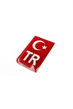 Plaka TR Motosiklet İçin Tasarlanmış Alüminyum Malzeme Motor Kare Plaka TR Sticker