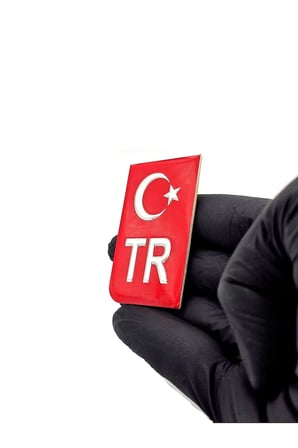Plaka TR Motosiklet İçin Tasarlanmış Alüminyum Malzeme Motor Kare Plaka TR Sticker