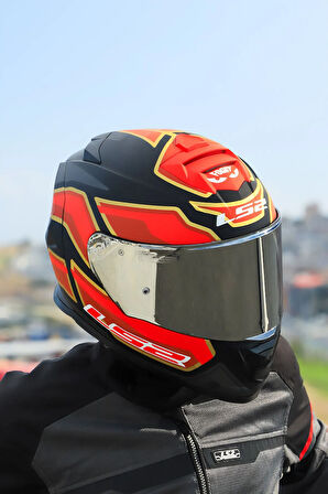 STORM 2 FOGGY MAT SİYAH-KIRMIZI KASK