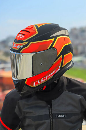 STORM 2 FOGGY MAT SİYAH-KIRMIZI KASK