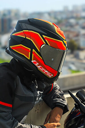 STORM 2 FOGGY MAT SİYAH-KIRMIZI KASK