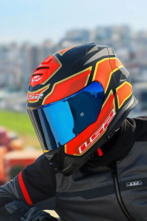 STORM 2 FOGGY MAT SİYAH-KIRMIZI KASK