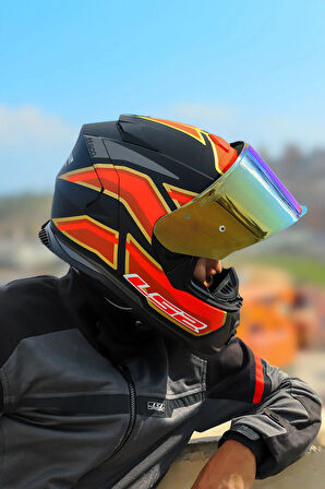 STORM 2 FOGGY MAT SİYAH-KIRMIZI KASK