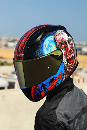 RAPID 2 ZOMBIE SİYAH-KIRMIZI KASK