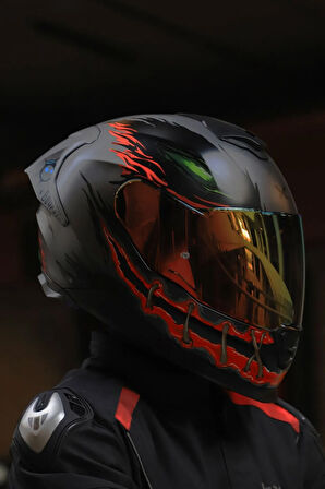 Y.100R NIGHT RIDER MAT SİYAH KASK