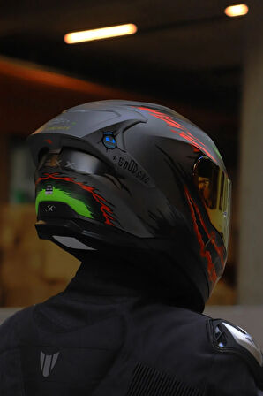 Y.100R NIGHT RIDER MAT SİYAH KASK