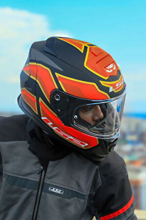 STORM 2 FOGGY MAT SİYAH-KIRMIZI KASK