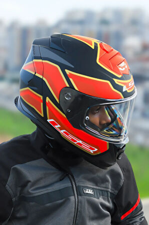 STORM 2 FOGGY MAT SİYAH-KIRMIZI KASK