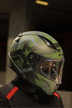 RAPID 2 THUNDER BIRDS MAT YEŞİL-SİYAH-GRİ KASK