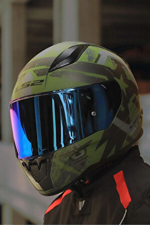 RAPID 2 THUNDER BIRDS MAT YEŞİL-SİYAH-GRİ KASK