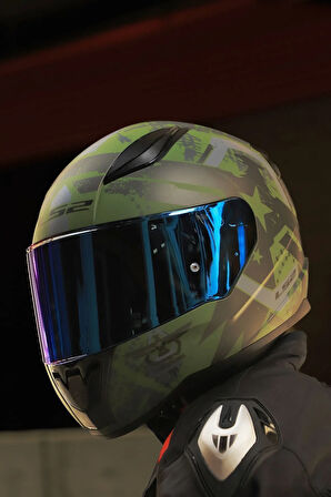 RAPID 2 THUNDER BIRDS MAT YEŞİL-SİYAH-GRİ KASK