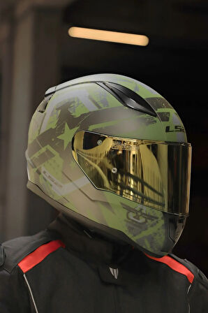 RAPID 2 THUNDER BIRDS MAT YEŞİL-SİYAH-GRİ KASK