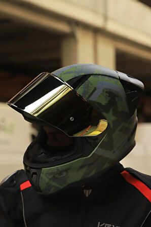 RAPID 2 THUNDER RACE BIRDS MAT YEŞİL-SİYAH-GRİ KASK