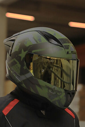 RAPID 2 THUNDER RACE BIRDS MAT YEŞİL-SİYAH-GRİ KASK