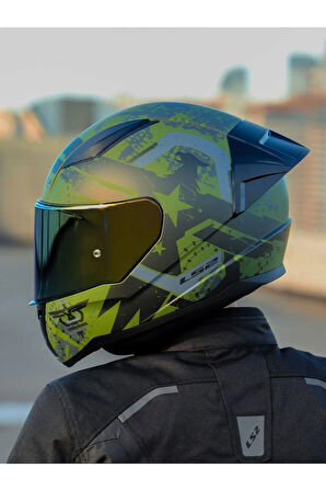 RAPID 2 RACE THUNDER BIRDS MAT YEŞİL-SİYAH-GRİ KASK