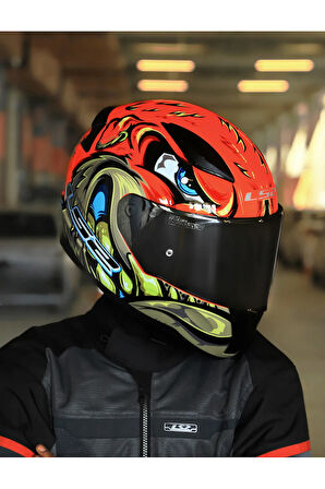 RAPID 2 SPOX KIRMIZI-GRİ KASK