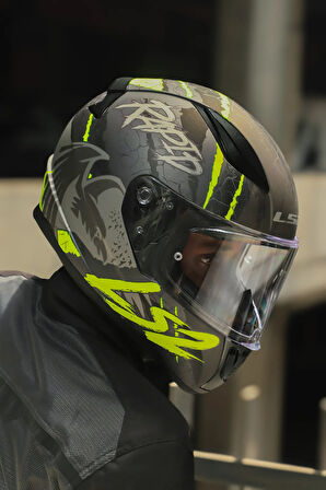 RAPID 2 RAVEN MAT SİYAH-GRİ-NEON SARI KASK