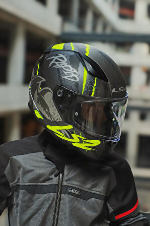 RAPID 2 RAVEN MAT SİYAH-GRİ-NEON SARI KASK