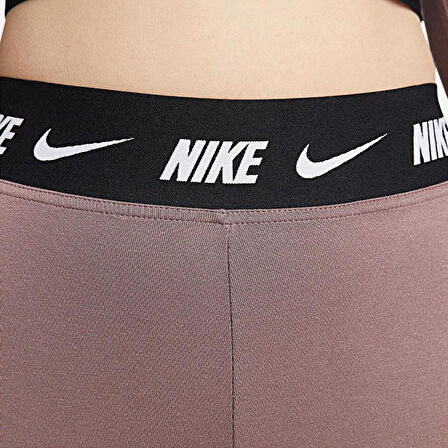 Sportswear Club High-Waisted Kadın Kahverengi Tayt 