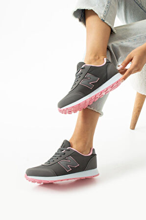 Kadın Günlük Rahat Taban File Bağcıklı Hafif Esnek Yürüyüş Sneaker Spor Ayakkabı 2024