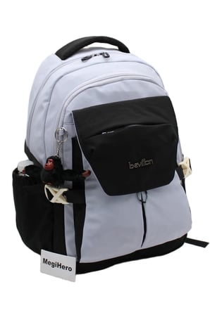 günlük sırt çantası unisex çok bölmeli okul çantası 2601 li̇la-siyah