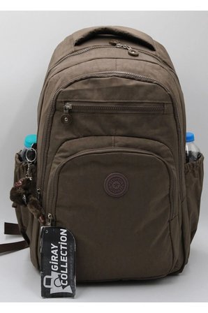 Suya Dayanıklı Günlük Okul Sırt Çantası Unisex Okul Çantası 1800 Vizon
