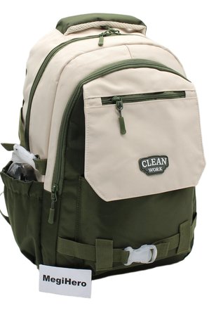 çok bölmeli okul çantası unisex okul sırt çantası 26011 bej-haki