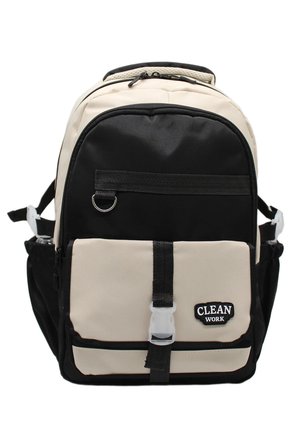 çok bölmeli okul çantası unisex okul sırt çantası 26012 mtc26012 bej-siyah