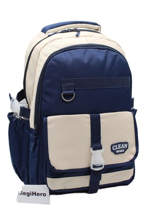 çok bölmeli okul çantası unisex okul sırt çantası 26012 mtc26012 bej-lacivert