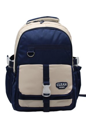 çok bölmeli okul çantası unisex okul sırt çantası 26012 mtc26012 bej-lacivert