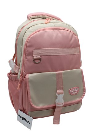 çok bölmeli okul çantası unisex okul sırt çantası 26012 mtc26012 bej-pudra