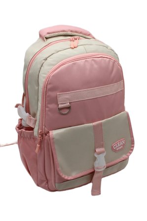 çok bölmeli okul çantası unisex okul sırt çantası 26012 mtc26012 bej-pudra