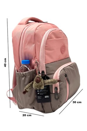 ilk okul çantası 3'lü seti unisex çocuk ilkokul çantası mtc 8010 pudra-vizon