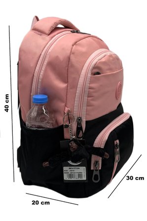 ilk okul çantası 3'lü seti unisex çocuk ilkokul çantası mtc 8010 pudra-siyah