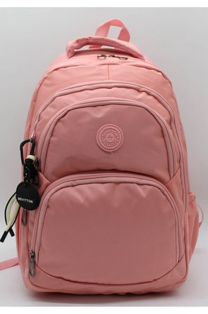 34600 Pudra Su Geçirmez Kumaş Okul Çantası Kumaş Unisex Okul Sırt Çantası
