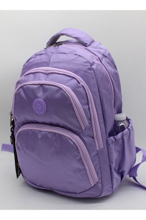34600 Su Dayanıklı Kumaş Okul Sırt Çantası Unisex Okul Çantası Lila