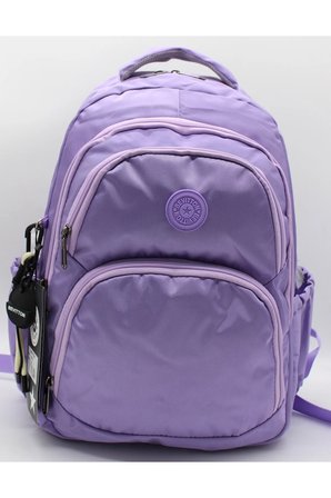 34600 Su Dayanıklı Kumaş Okul Sırt Çantası Unisex Okul Çantası Lila