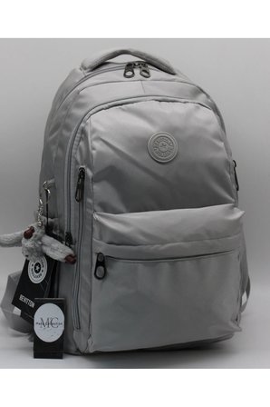 Okul Sırt Çantası Unisex Suya Dayanıklı Kumaş Okul Çantası Mtr2500 Gri