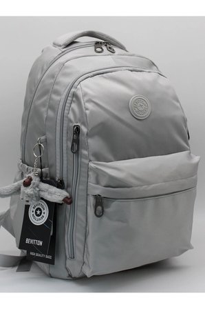 Okul Sırt Çantası Unisex Suya Dayanıklı Kumaş Okul Çantası Mtr2500 Gri