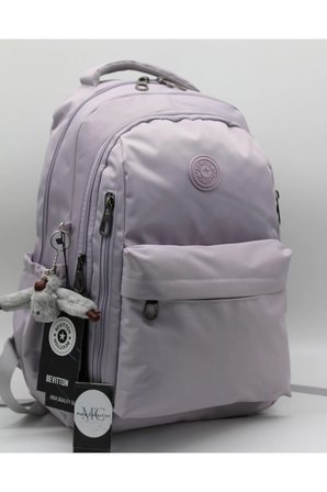 Okul Sırt Çantası Unisex Suya Dayanıklı Kumaş Okul Çantası Mtr2500 Açık Lavanta