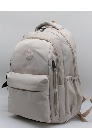 Okul Sırt Çantası Unisex Suya Dayanıklı Kumaş Okul Çantası Mtr2500 Bej
