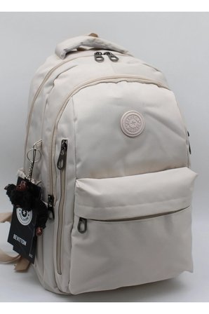 Okul Sırt Çantası Unisex Suya Dayanıklı Kumaş Okul Çantası Mtr2500 Bej