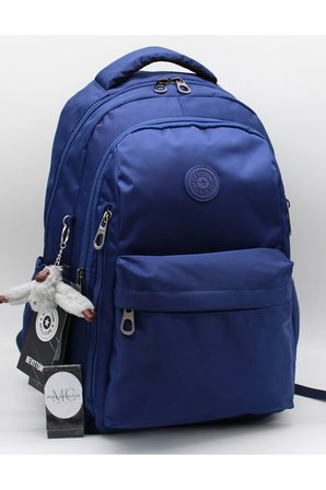 Okul Sırt Çantası Unisex Suya Dayanıklı Kumaş Okul Çantası Mtr2500 Lacivert